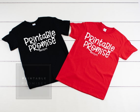 Download Free Gildan 500 Black Red T-Shirt Mockup Couples His Her (PSD) - Mockup Design | Amazing Image ...