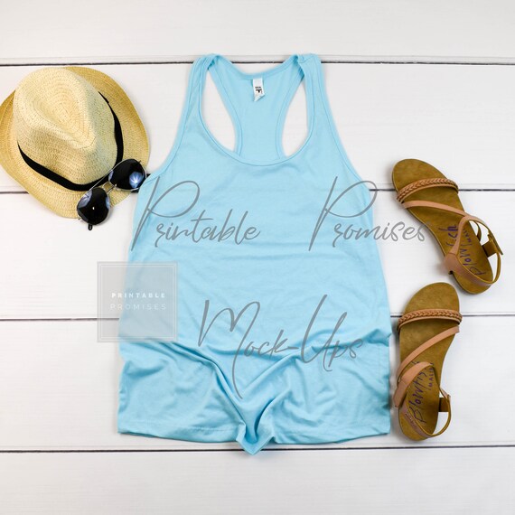 Download Free Next Level Cancun Racerback Tank Top Mockup Flatlay ...