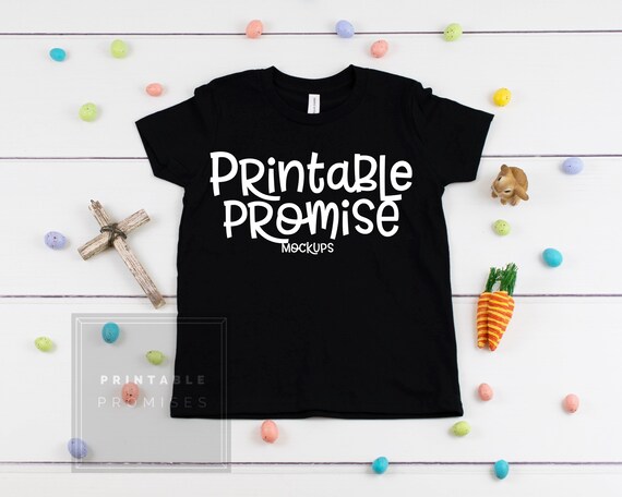 Easter Shirt Mockup Bella Canvas 3001y Black Shirt Mockup Easter Shirt Mockup Bella Canvas 3001y Black Shirt Mockup