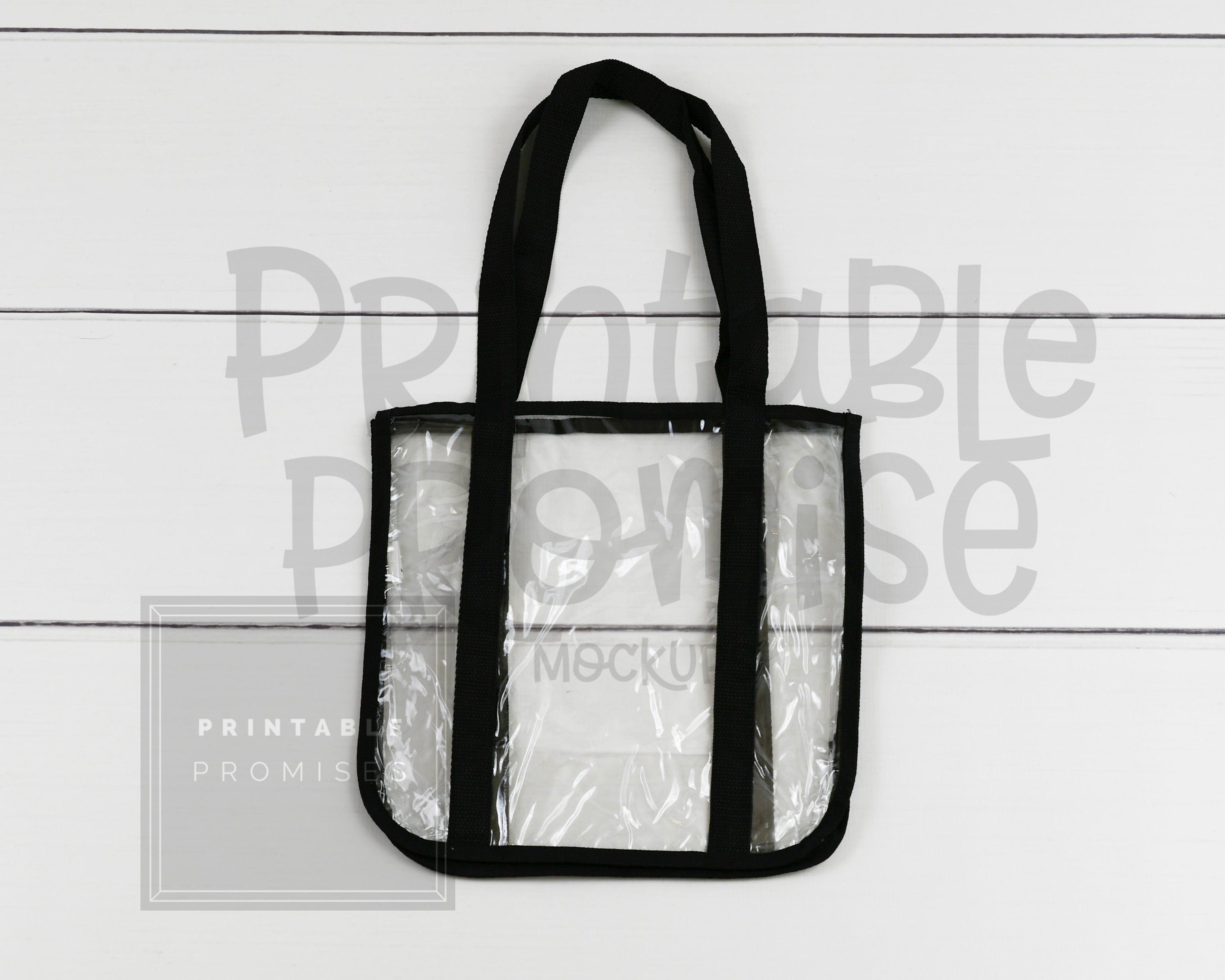 Gemline 1120 Clear Event Tote Mock Up Clear Bag Mockup Clear 