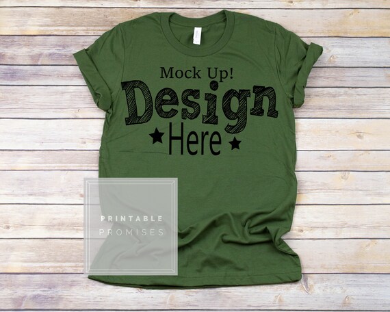 Download Unisex Olive Blank T Shirt Mock Up Olive Bella Canvas Flat Lay Styled Mockup White Background Bella Canvas 3001 Olive Mockup Art Collectibles Color Safarni Org