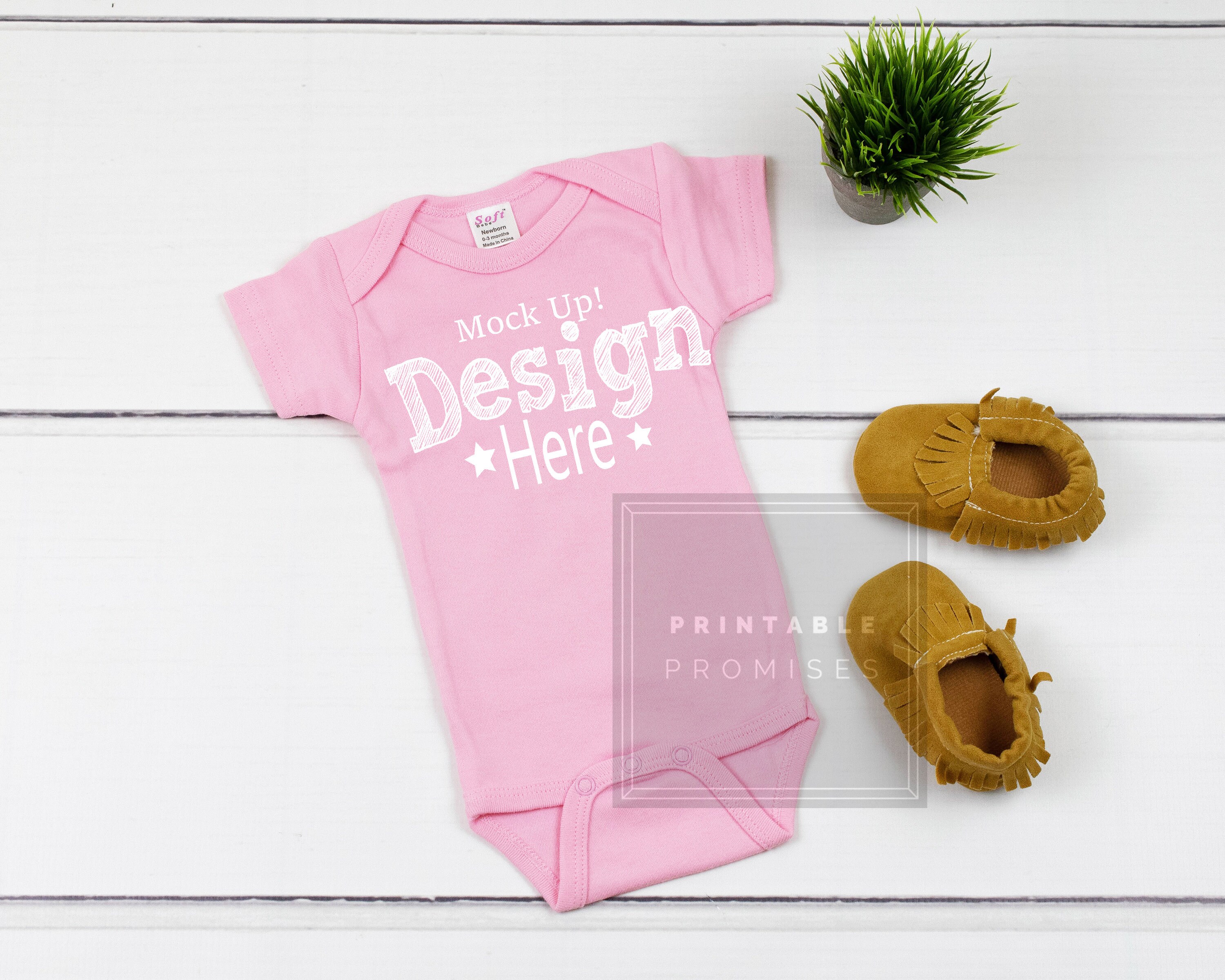 Light Pink Baby Bodysuit Mockup Soft Bebe Mockup Shirt Mock Up Etsy
