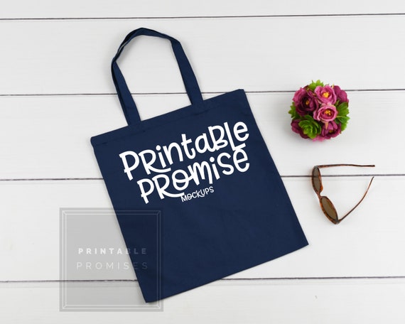 Bag Edge BE007 Navy Bag Mock Up, Tote Mockup, Canvas Tote Mock Up