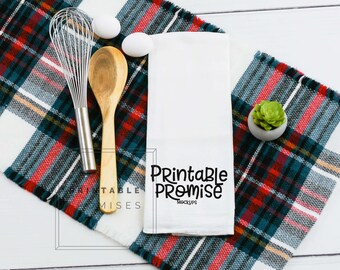 Weihnachten Geschirrtuch Mockup | Mehlsack Handtuch flach legen (Digitaler Download)