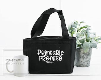 Schwarzer Dosenkühler Mockup | Lunch Box Tote MockUp (Instant Download)