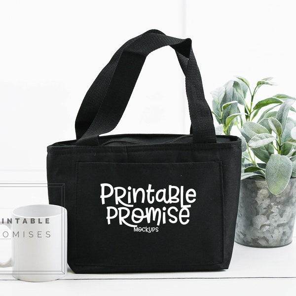 Liberty Bag 8808 Can Cooler Lunch Box Mock Up Tote Mockup Cool Cooler Mock Up Bag Mockup Lunch Cooler Mockup Black Cooler Mock Up