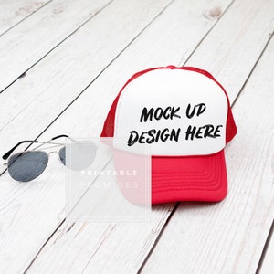 Trucker Hat Mock-up, Mock Up Baseball Hat, Blank White Hat Cap Mockup, JPG Digital Download, Mens Hat Mockup, Black Trucker Hat Photo,