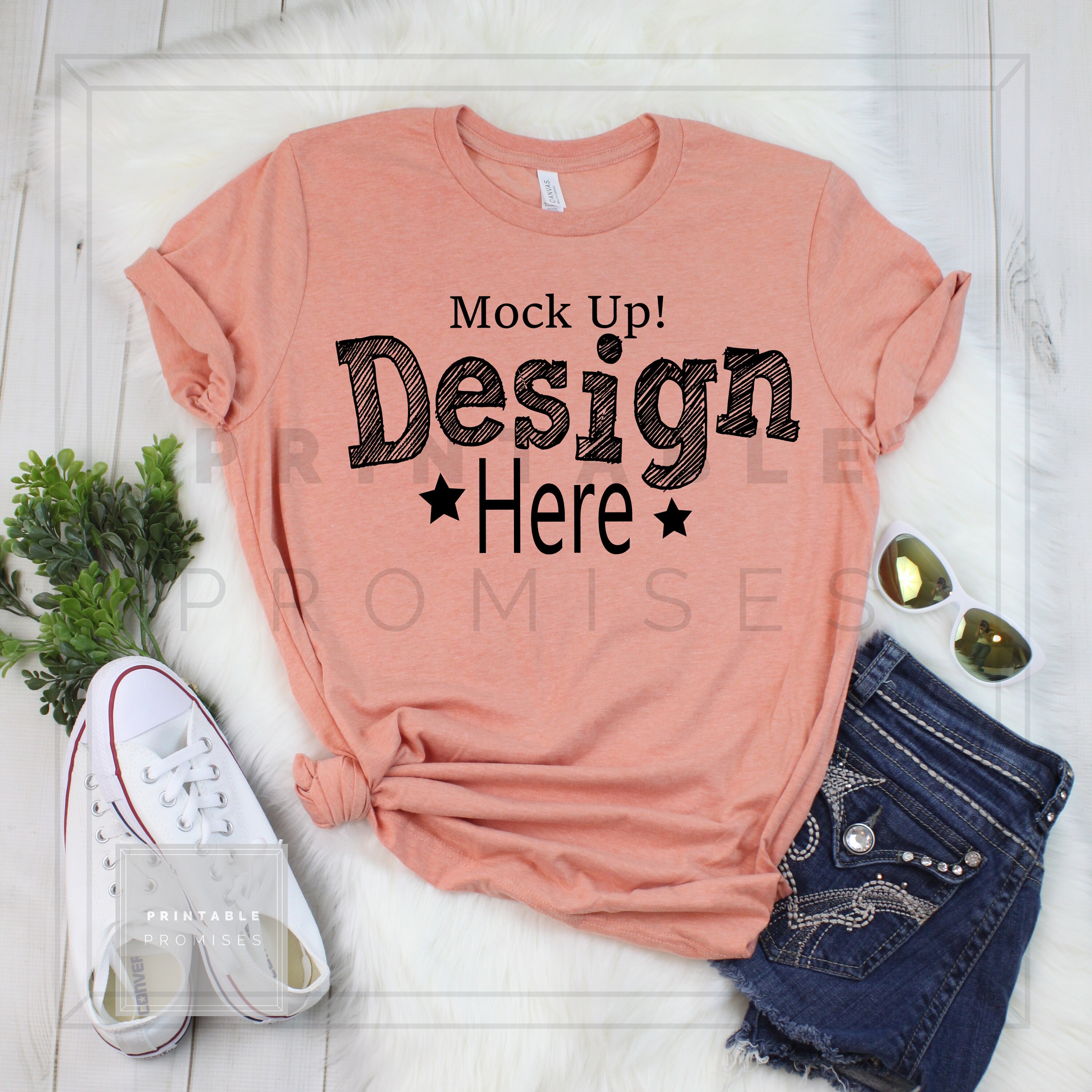 Download T Shirt Mock Up Photo Mock Up Shirt Heather Sunset Spring ...