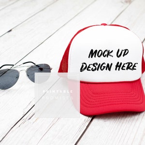 Trucker Hat Mock-up, Mock Up Baseball Hat, Blank White Hat Cap Mockup, JPG Digital Download, Mens Hat Mockup, Black Trucker Hat Photo,