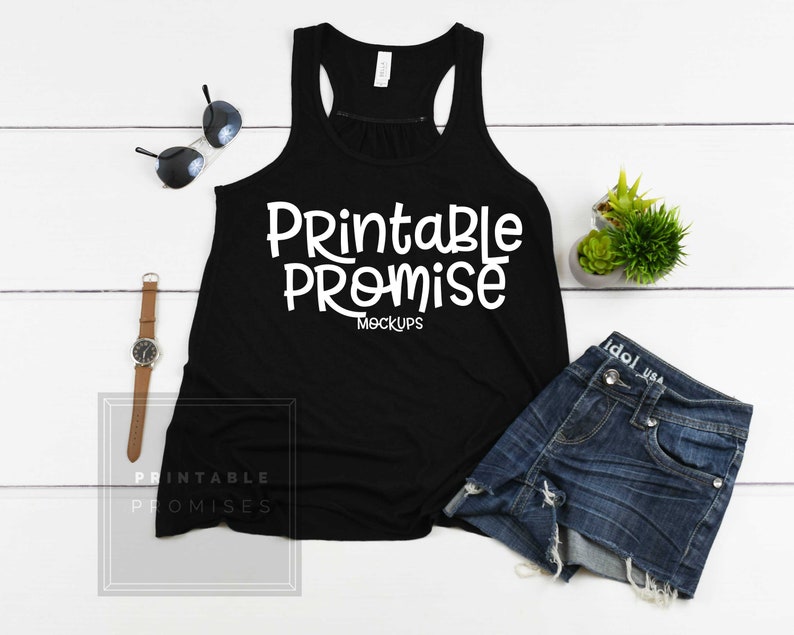 Download Bella Canvas 8800 Black Tank Top Mockup Shirt Bella Canvas | Etsy