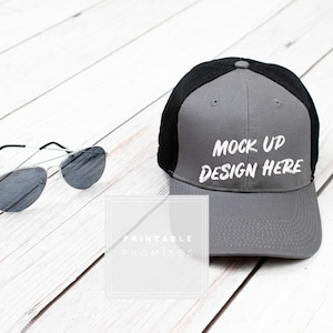 Black Grey White Sport Baseball Hat Cap Mockup Design Apparel Mock Up Men&#39;s Mockup JPG Download Printable Promises Mock Ups and Photography