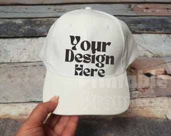 Weiße Baseballmütze Mockup | Dad Cap Mockup (Instant Download)