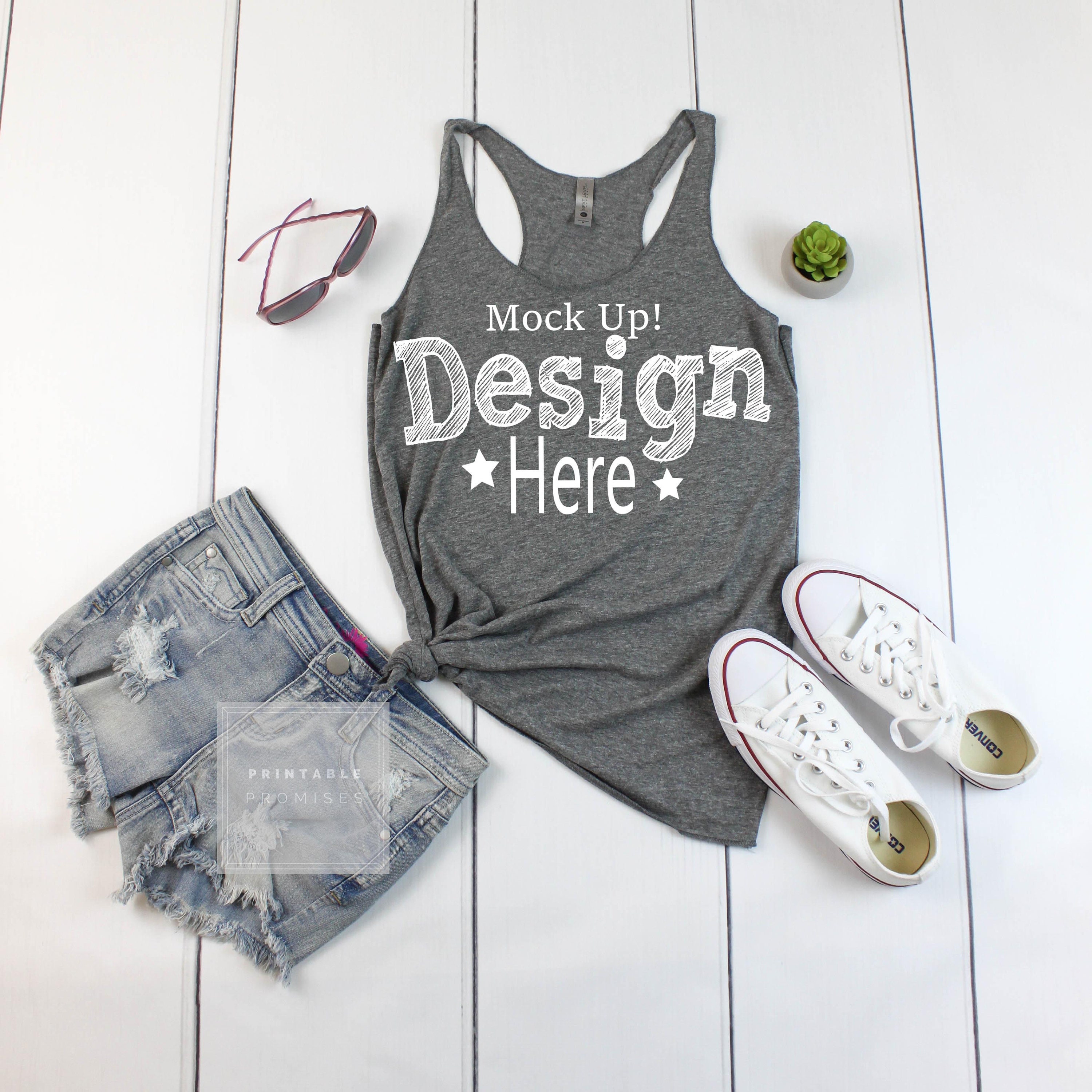 Download 46+ Womens Heather Racerback Tank Top Mockup Front View ...