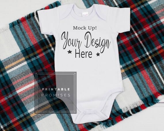 Christmas Baby White Bodysuit Mockup Soft Bebe White Romper Etsy