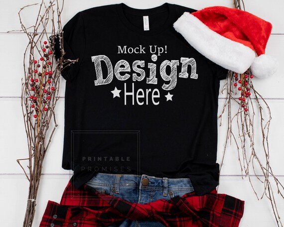 Bella Canvas 3001 Christmas Mockups Bella Canvas T Shirt Mock Etsy