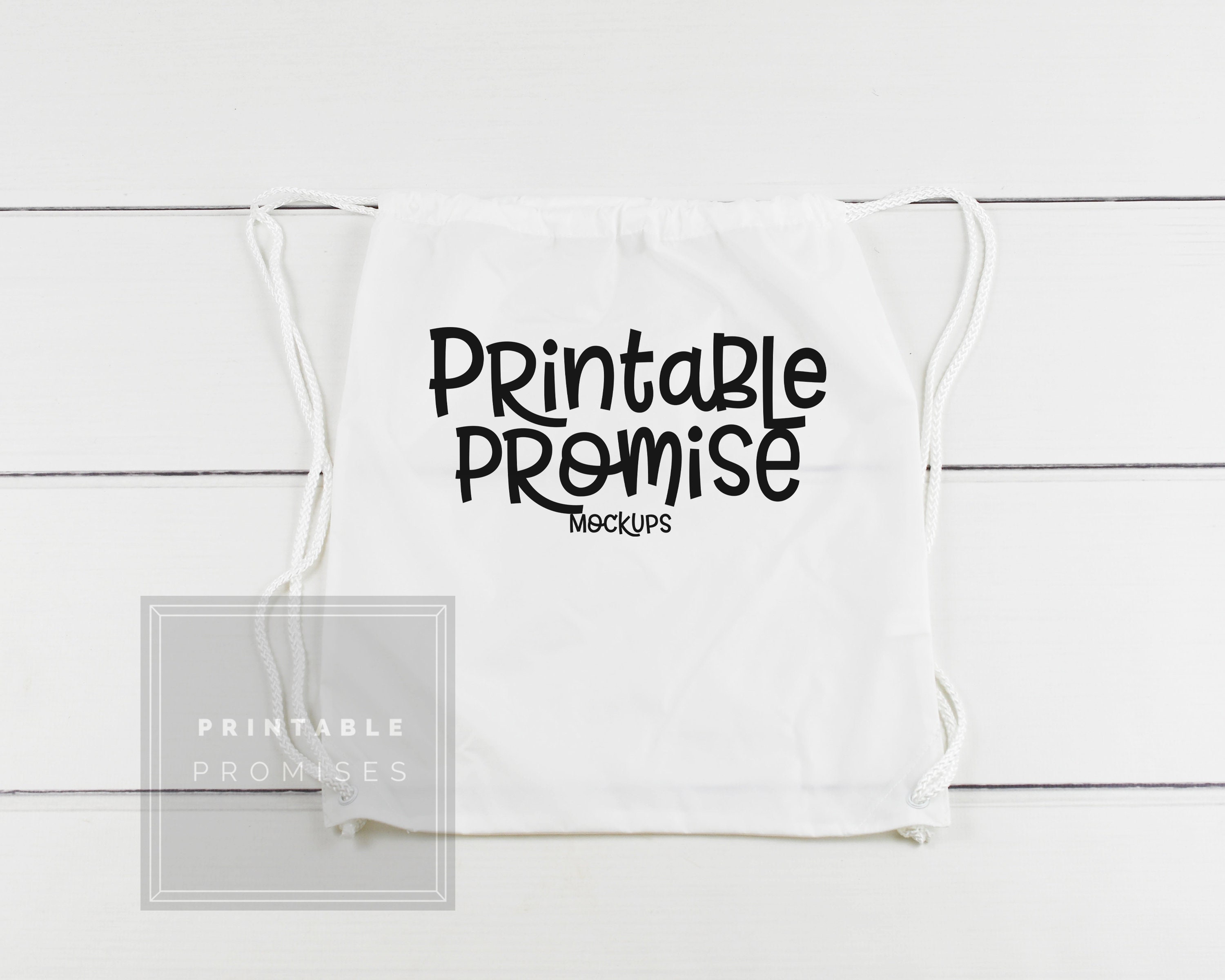 Download Liberty Bag 8821 White Large Drawstring Backpack Mock Up Etsy