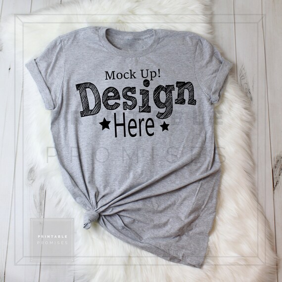 Download Light Grey T Shirt Mock Up Grey Mock Up Shirt Shirt Mock Etsy