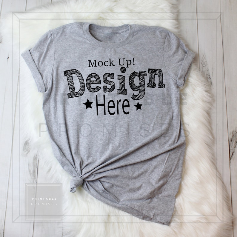 Download Light Grey T Shirt Mock Up Grey Mock Up Shirt Shirt Mock ...