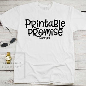 Next Level N6210 White Mens Shirt Mockup  Whte Shirt Mockup, Flatlay Mockup, Mens Shirt Photo, Shirt Product Display, Printable Promises