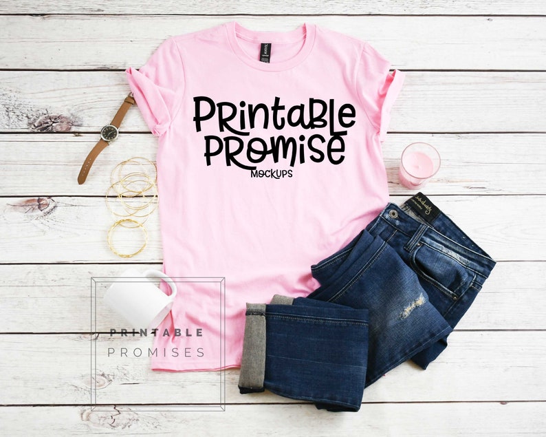 Download Pink Shirt Mock Up Anvil 980 Charity Pink T shirt Mock Up ...