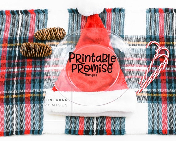 Clear Christmas Plate Mock Up Christmas Mockup Plate Mock Up Etsy