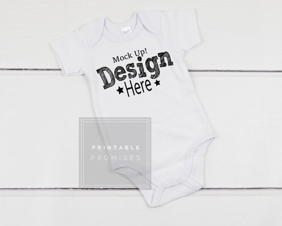 White Baby Bodysuit Mockup Soft Bebe Mockup Shirt Mock Up Etsy
