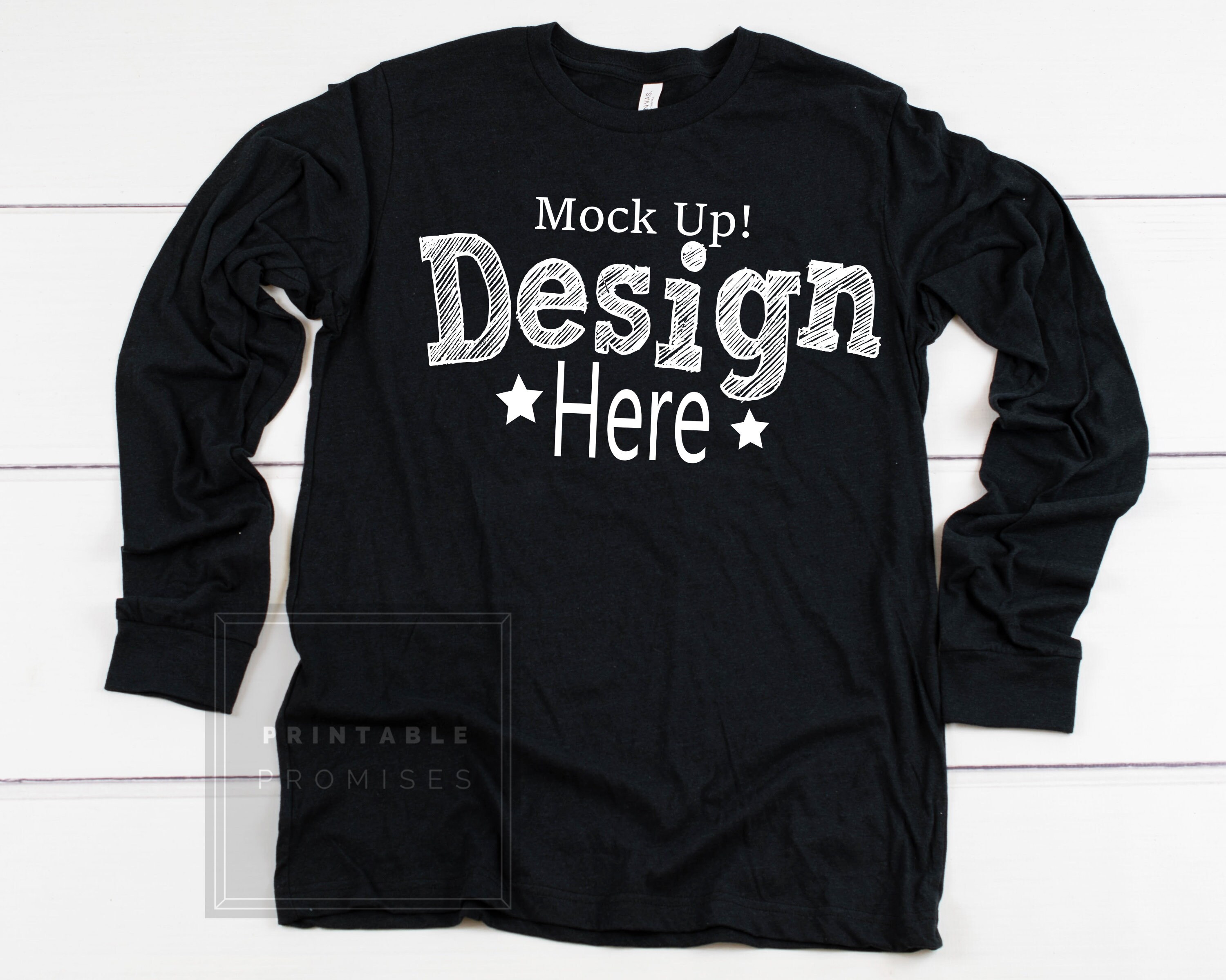 Download Long Sleeve Flatlay Mock Up Flatlay Black Bella Canvas 3501 Long Sleeve Mockup Digital Shirt Mockup Flat Lay Mockup Holiday Mock Up Color Art Collectibles Deshpandefoundationindia Org