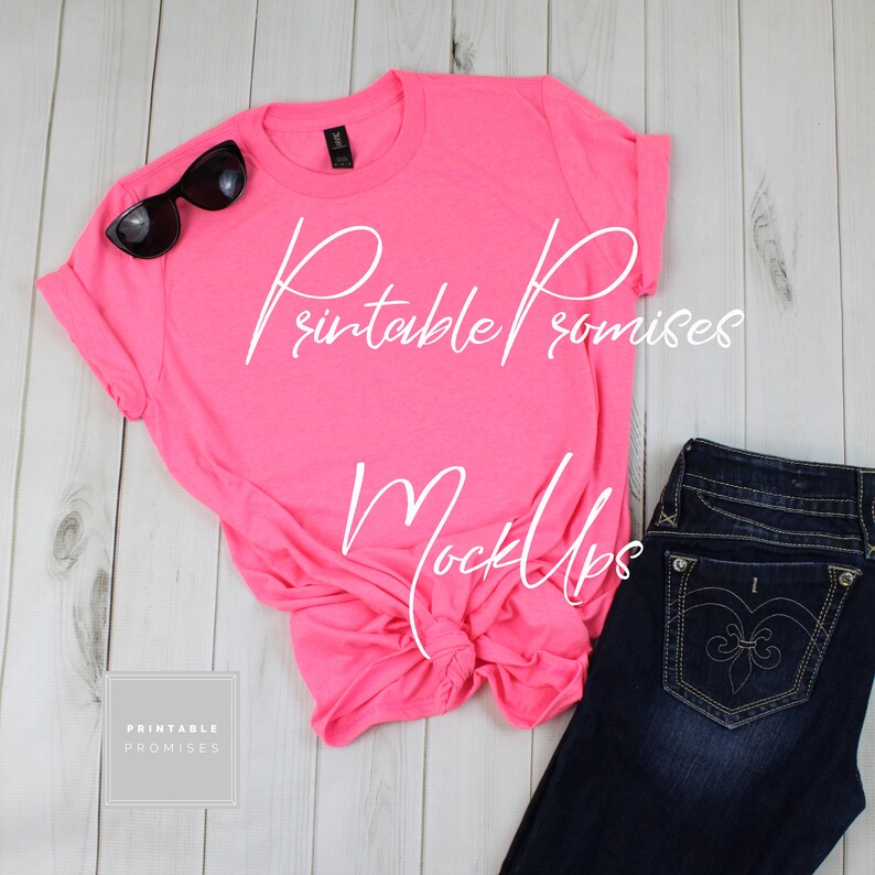 Download Neon Pink T Shirt Mock Up Anvil 980 Ladies Mock Up Shirt ...