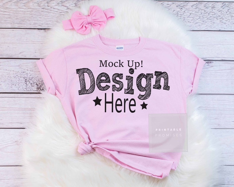 pink shirt mock up
