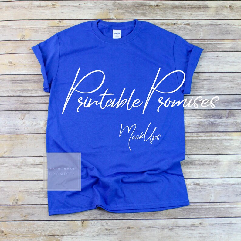 Download Gildan 500 Unisex Royal Blue T Shirt Mockup Gildan Mock up ...