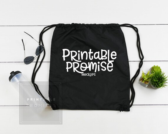 Liberty Bag 8821 Black Large Drawstring Mock Up Backpack Etsy