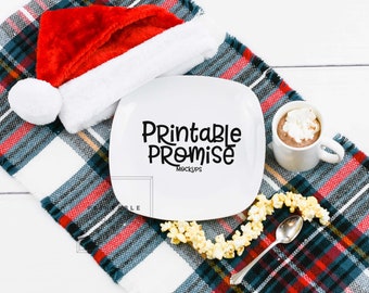 Weihnachtsteller Mockup, Urlaub Fotografie (Digitaler Download)