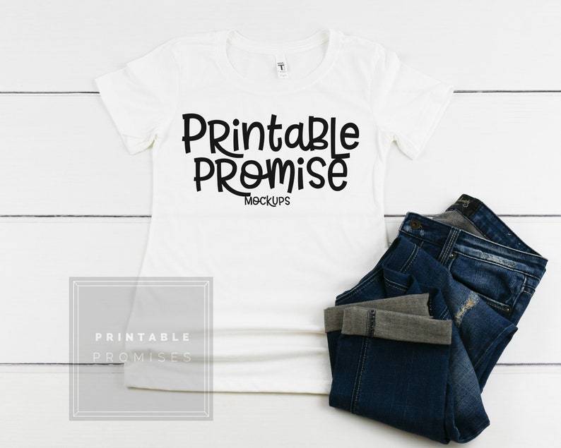 Download Next Level 1510 White Ladies Crew Neck T Shirt Mockup ...