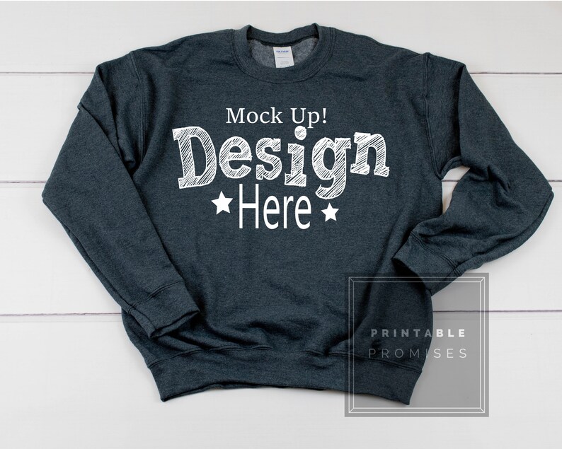 Download Sweatshirt Mockup Black Crew Neck Sweatshirt Display | Etsy