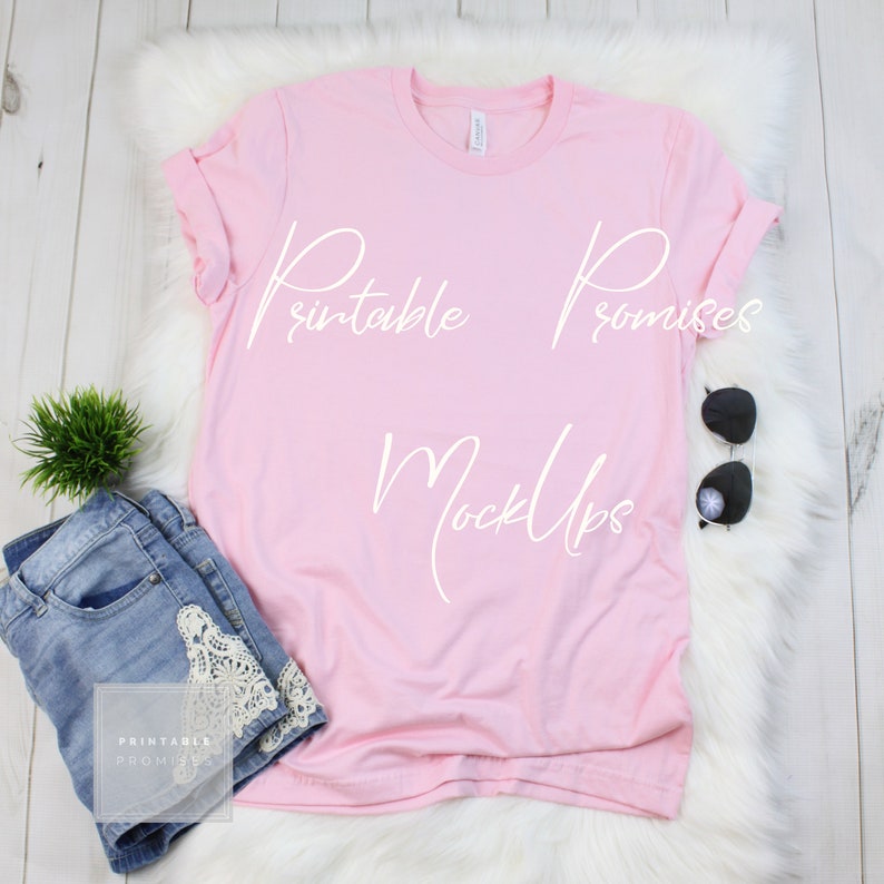 Download Bella Canvas Unisex T Shirt Mockup Pink Shirt Mock Up ...