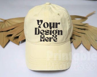 Creme Baseballmütze Mockup | Dad Hat Mockup (Instant Download)