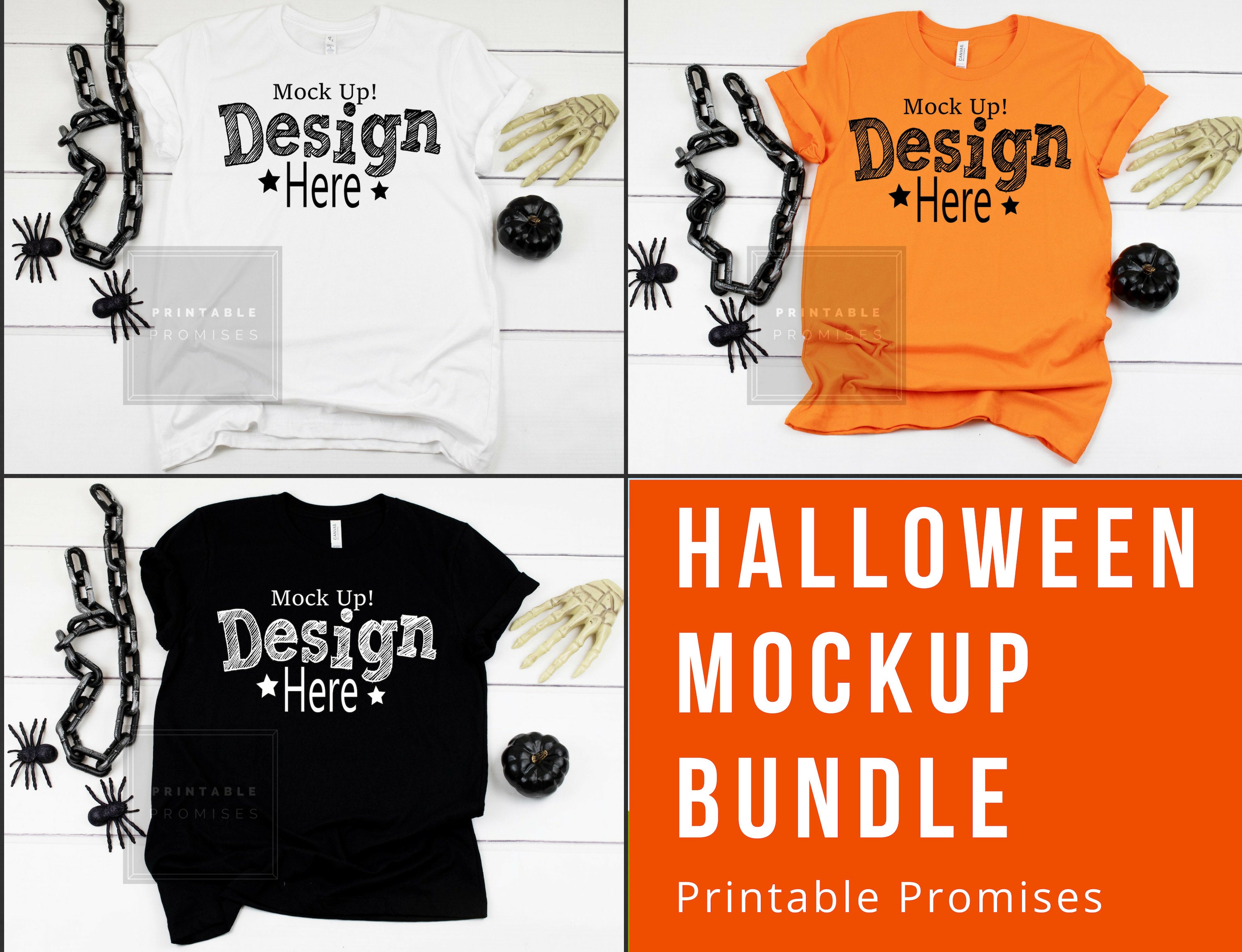 Download Halloween Shirt Mockup Halloween T Shirt Mockup Bundle Bella Etsy