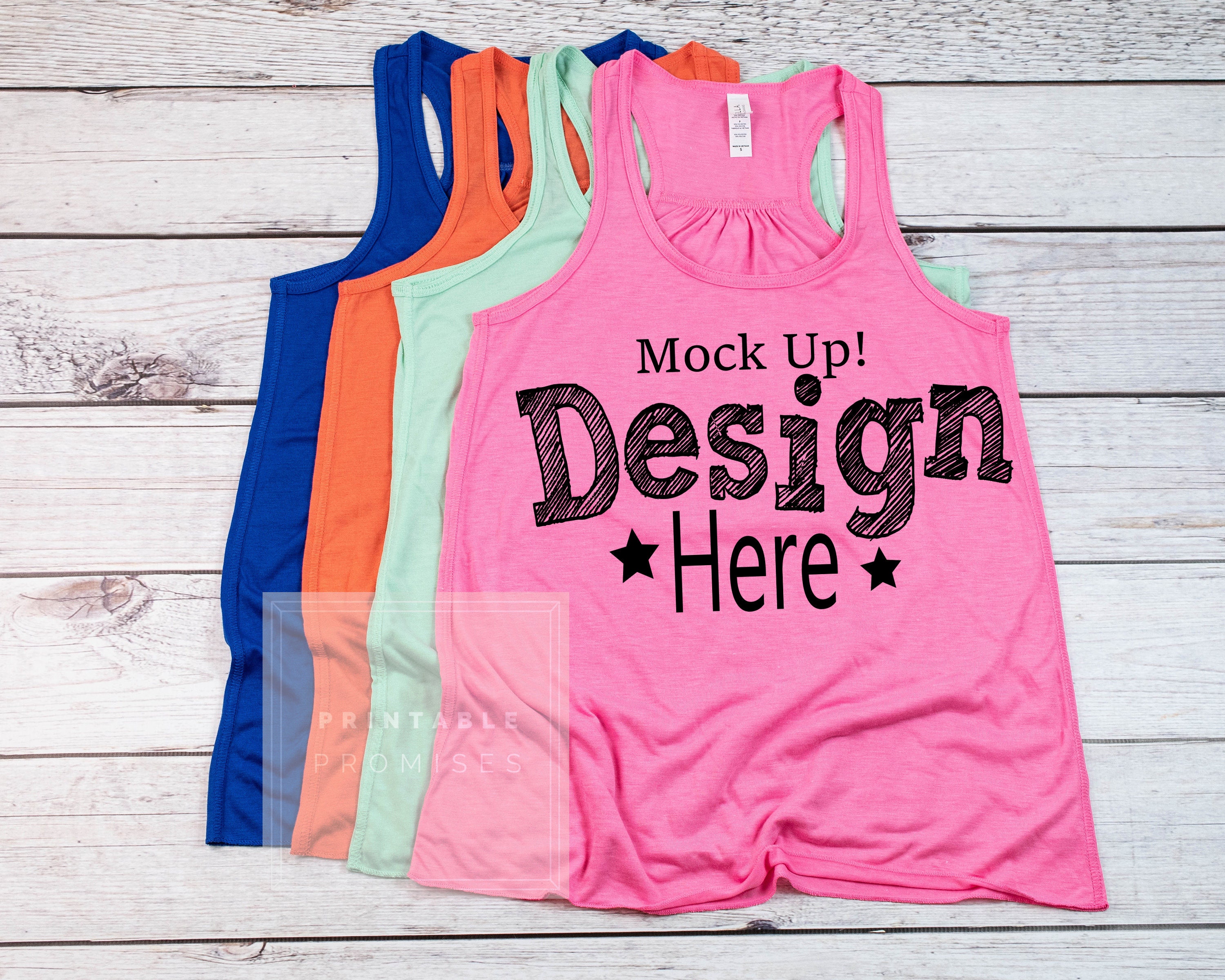 Bella Canvas Tank Top Mockups Color Swatch Mockup Racerback Etsy