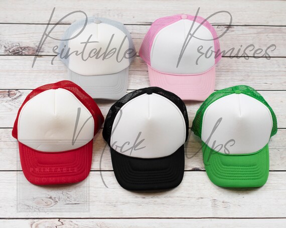 Download Blank Trucker Hat Baseball Hat Cap Mockup Photo Color Showcase Etsy