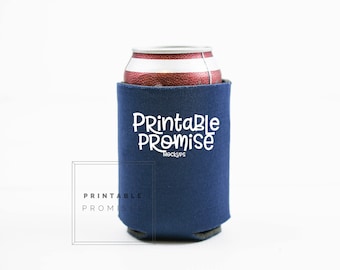 Navyblauer Dosenkühler Mockup, Edelstahl-Dosenkühler (Instant Download)