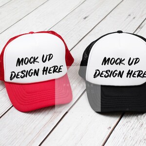 Trucker Hat Mock-up, Mock Up Baseball Hat, Blank White Hat Cap Mockup, JPG Digital Download, Mens Hat Mockup, Black Trucker Hat Photo,