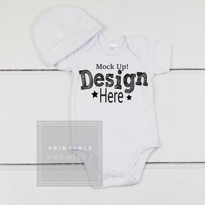 Blanco bebé Mockup suave Bebe Bodysuit sombrero Mock Up vinyl camisa display JPG Boy Mock Up Girl Mock-up Silver Grey