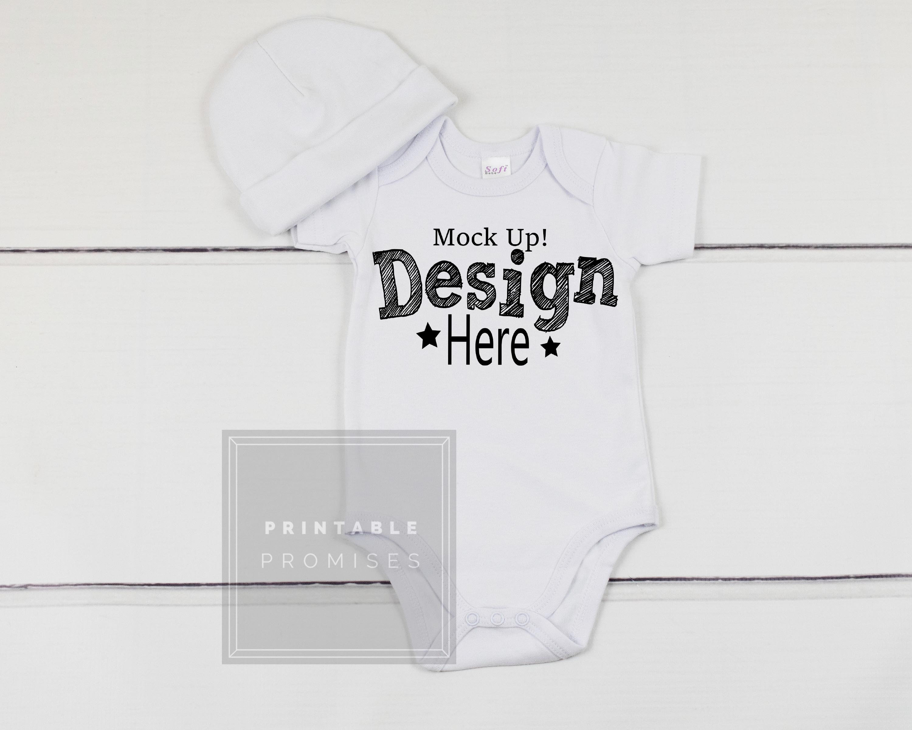 Blank Baby Mockup Soft Bebe Bodysuit Hat Mock Up Vinyl Shirt Etsy