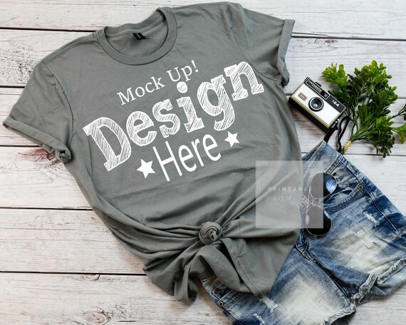 Anvil Silver Shirt Mockup Anvil Mock Ups Shirts Silver Etsy