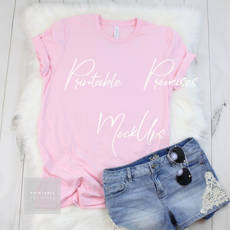 Download Shirt Mockup Pink Shirt Mock Up Bella TShirt Mockups Pink ...