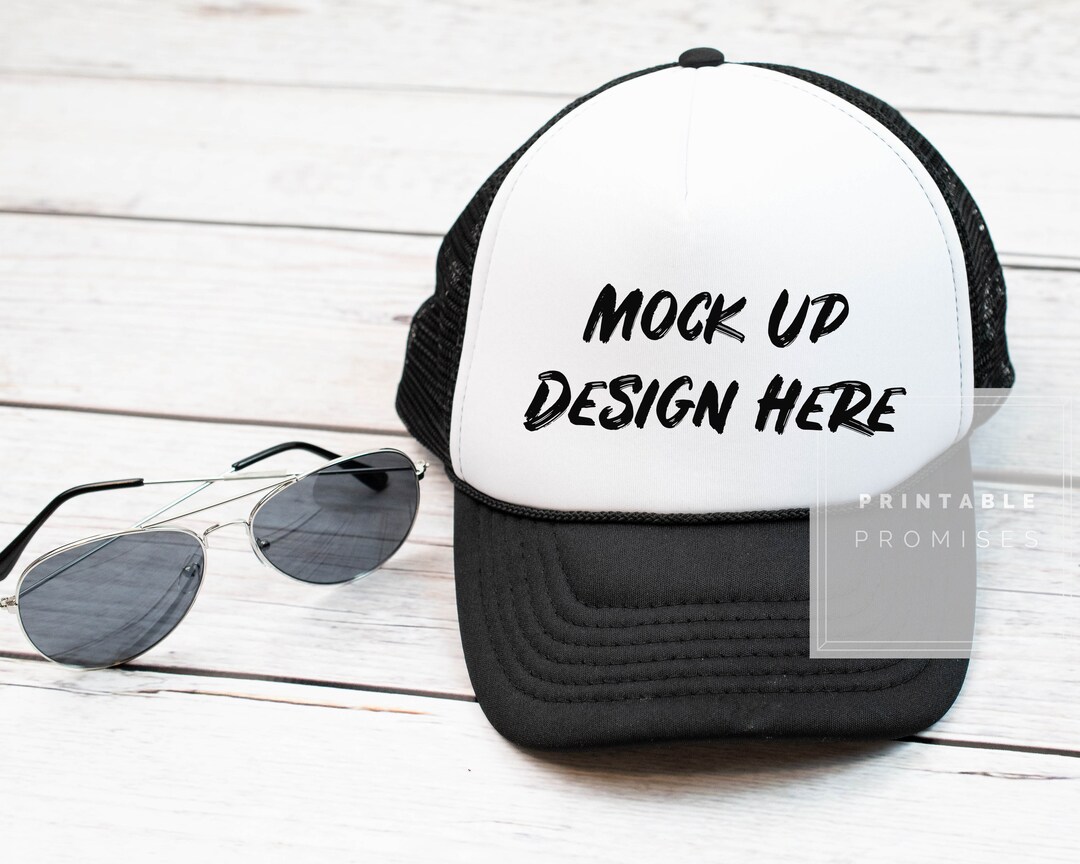 Trucker Hat Mock-up, Mock up Baseball Hat, Blank White Hat Cap Mockup