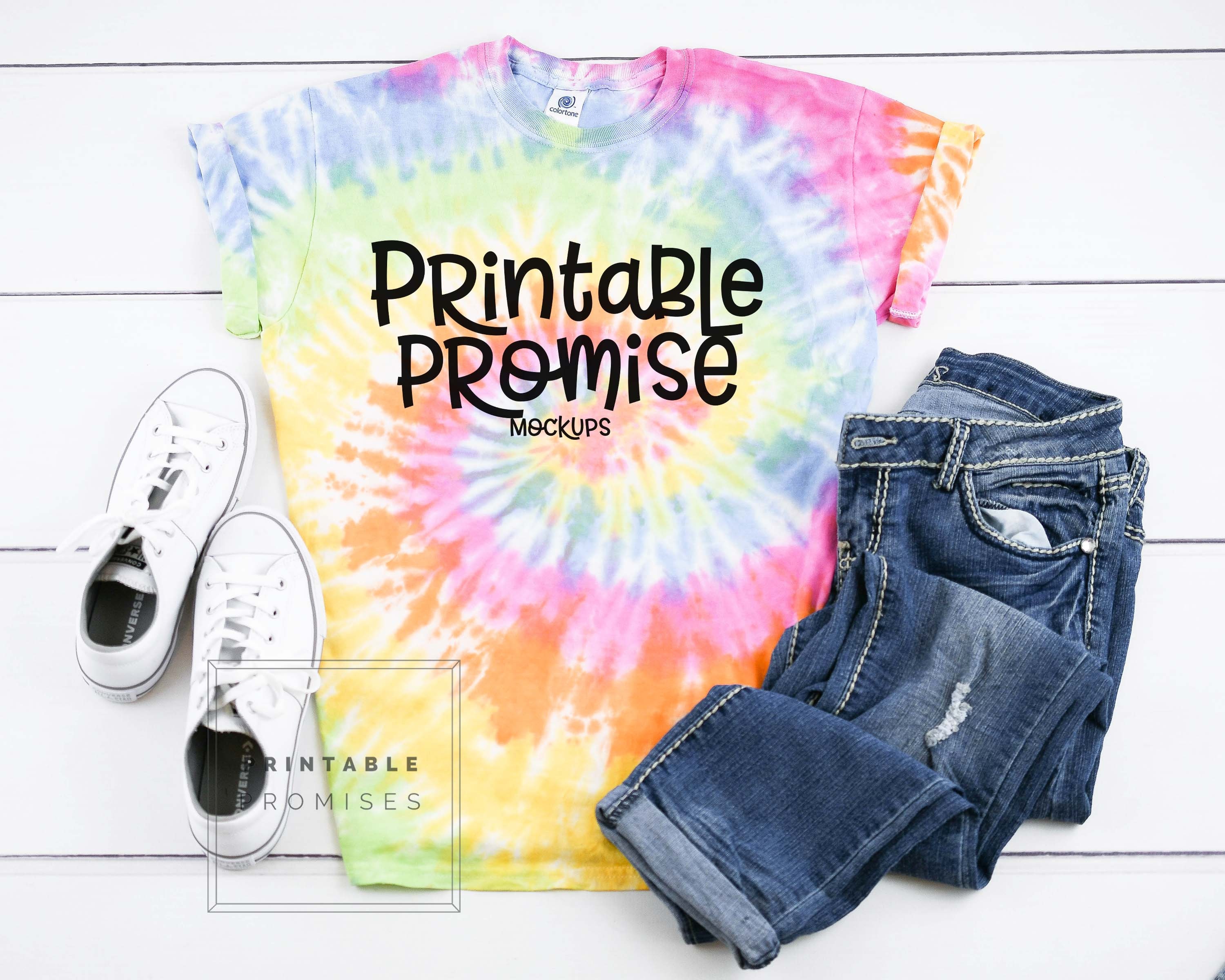 Download Tie Dye CD 100 Eternity T Shirt Mock UP shirt Mockup ...