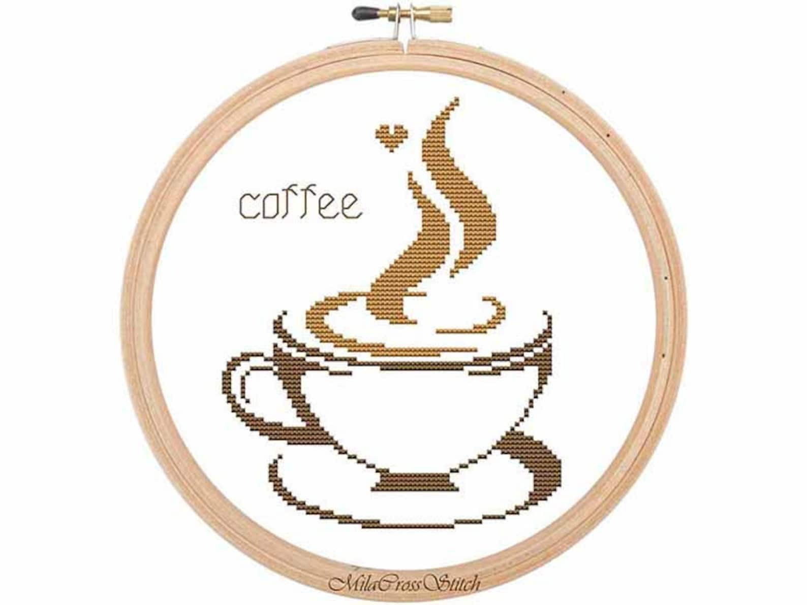 Вышивка крестом кофе. Схема вышивки капучино. Вышивка крестом кофейная тема. Cups pdf