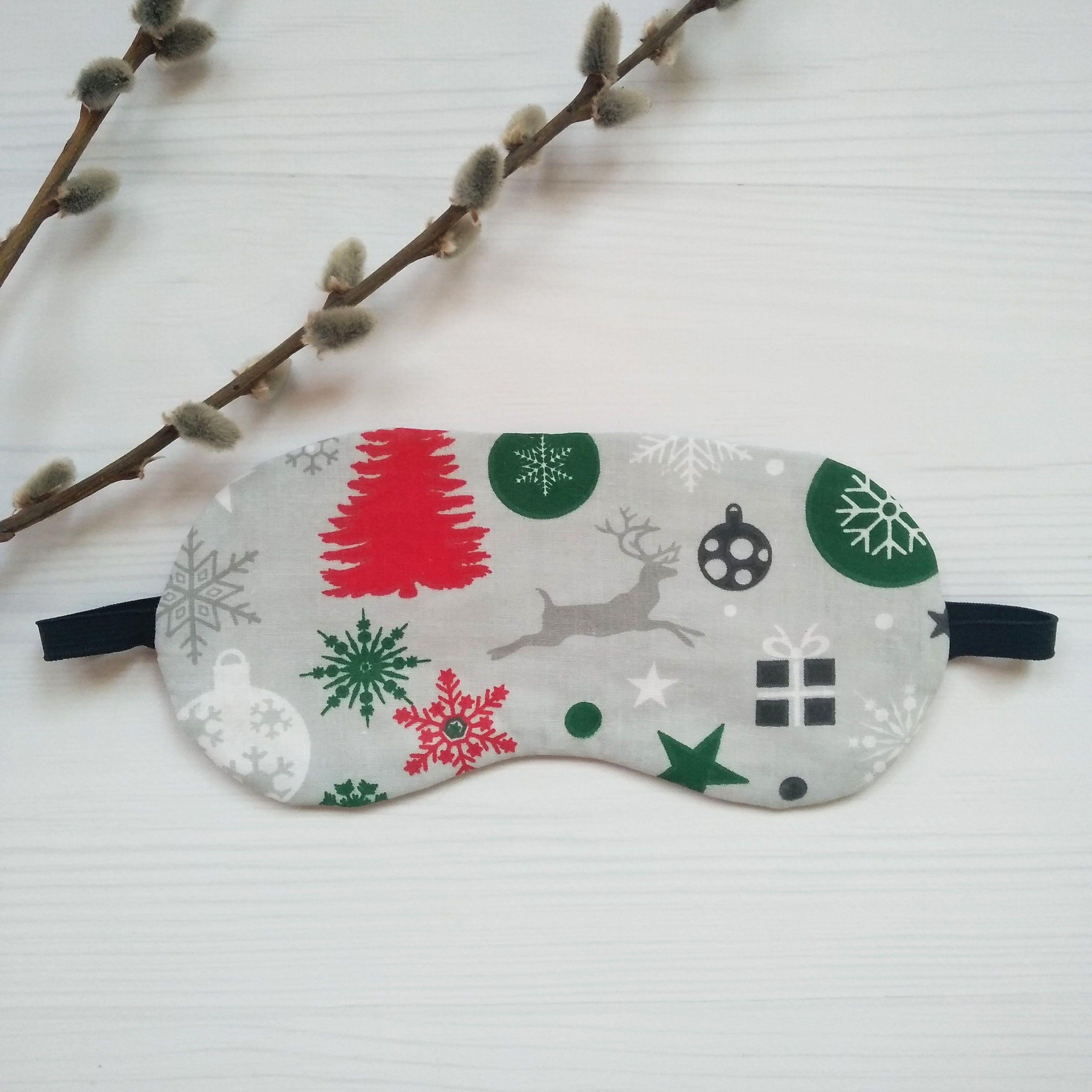 Christmas sleep mask 100 cotton Xmas accessories fabric Etsy