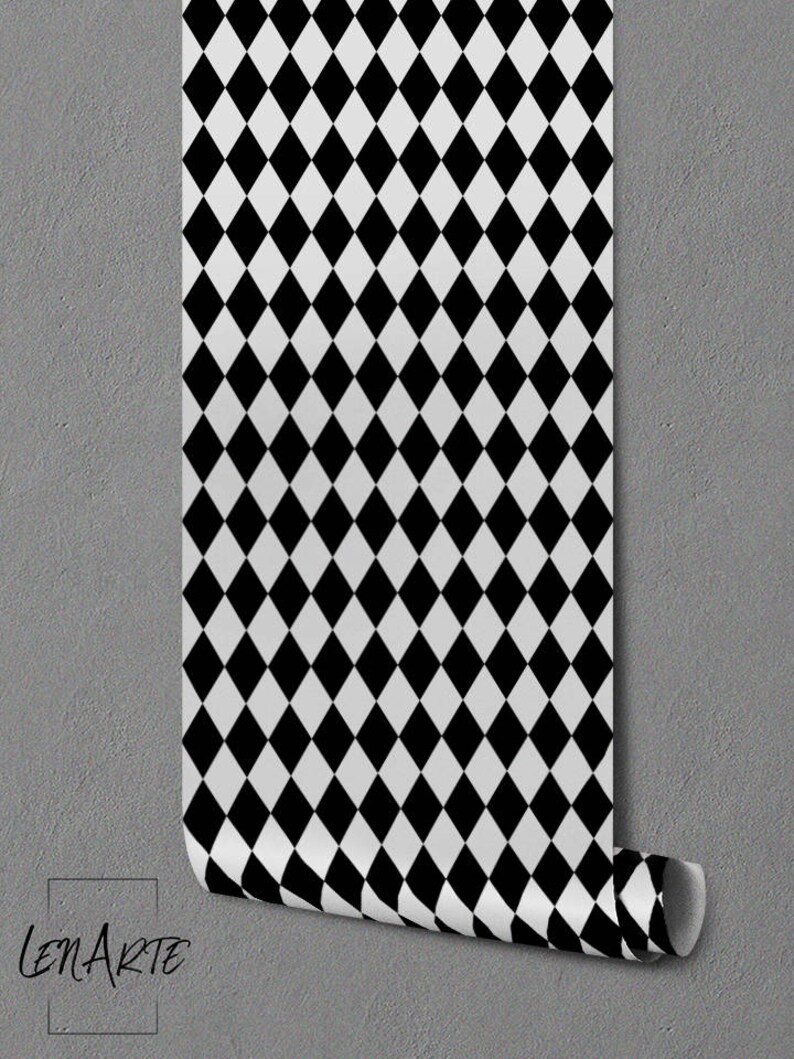 Harlequin Wallpaper Geometric Pattern Modern Wallpaper Etsy